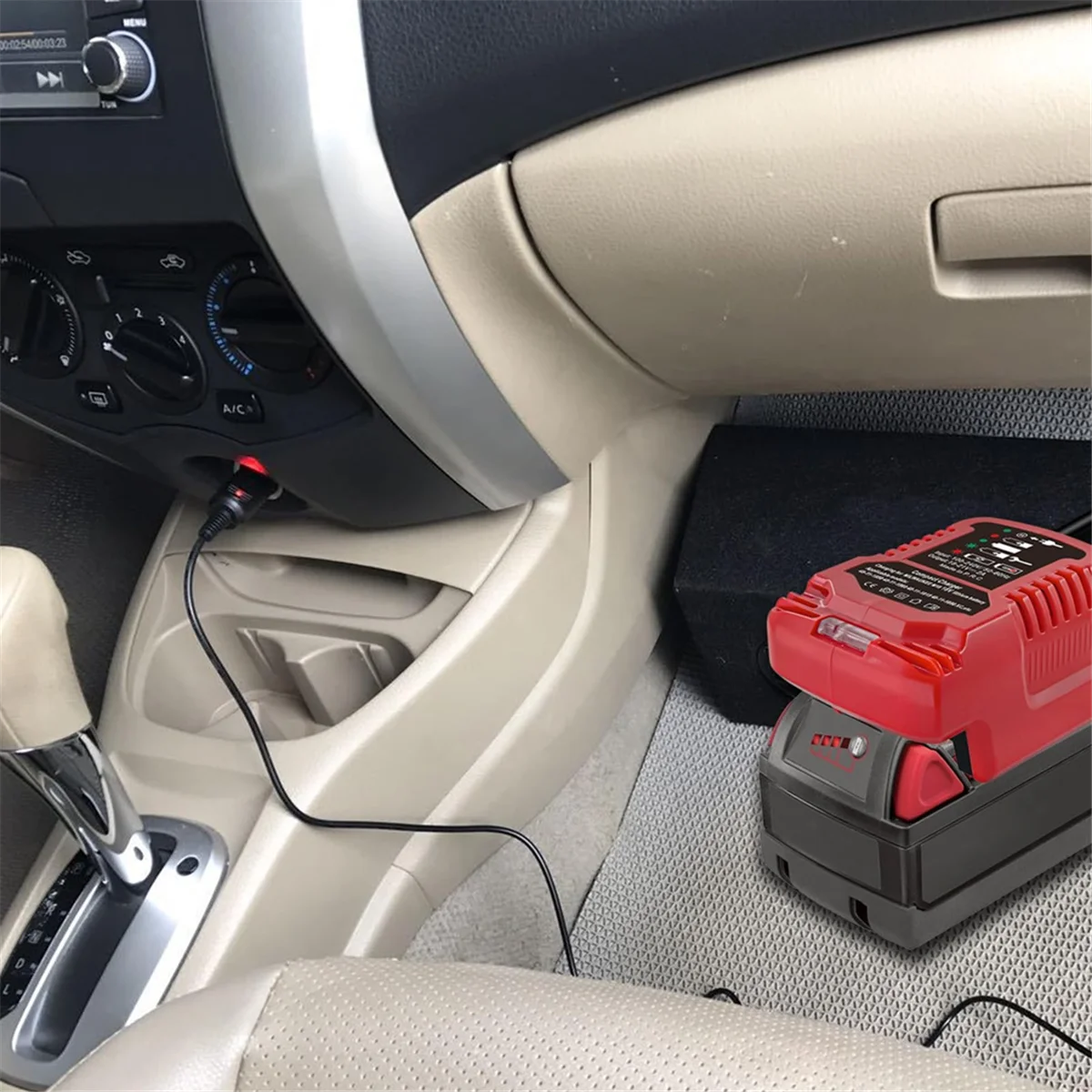 ABJG-Car Charger 18V バッテリー充電器交換用、ポータブルミニ急速充電器、