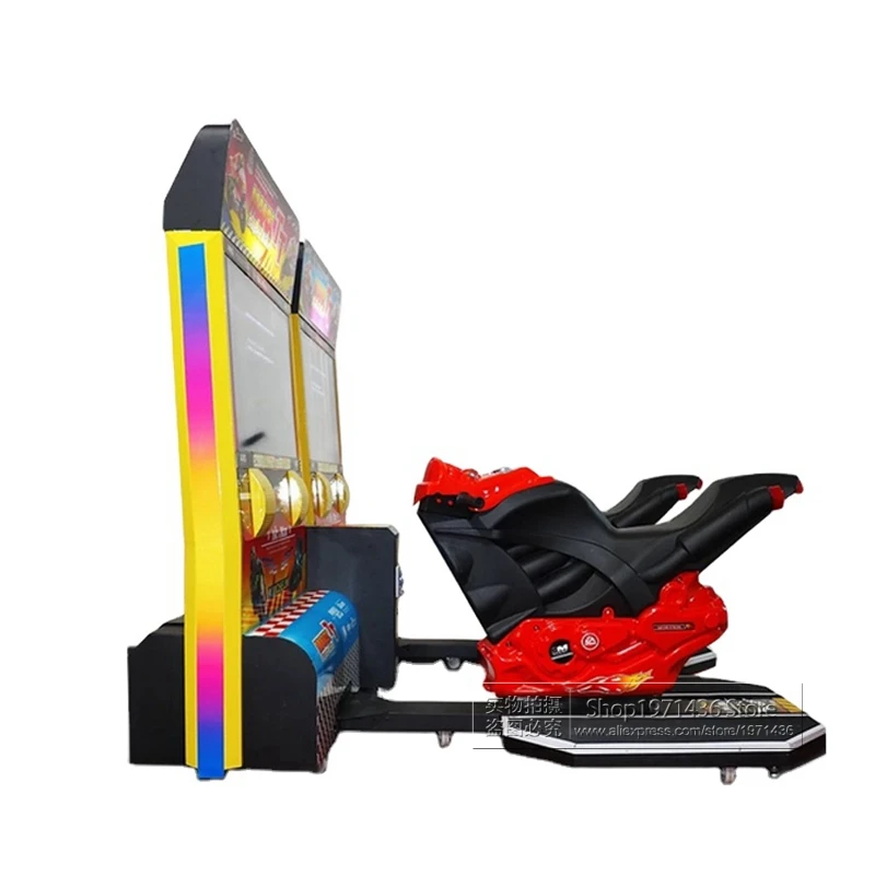 Two Players Coin Operated 42inch TT Motorcycle Simulator Drive Motor Bike Moto Racing Amusement Center Video Arcade Game Machine #2