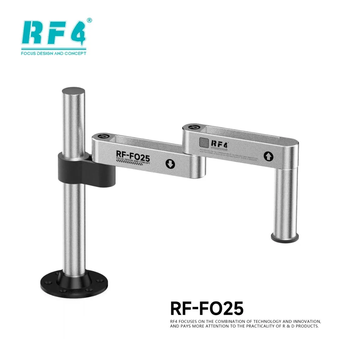 RF4 FO25 FO26Einstellbares Stereomikroskop 360° ° Rotation Universal Doppel Arm Mikroskop Halterung Dual Achsen Halter Hebe Werkzeuge – Detail 10
