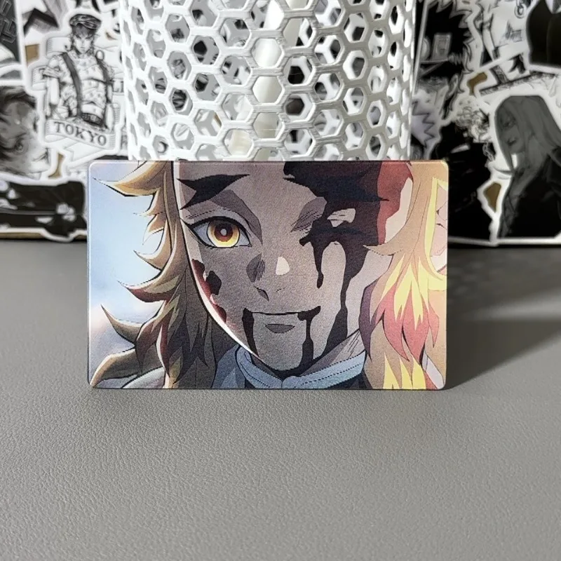 

Creative Demon Slayer Cards Kyoujurou Anime Action Figure Cartoon Grating Card Cute Toy Children Birthday Gift Anime Merchandise
