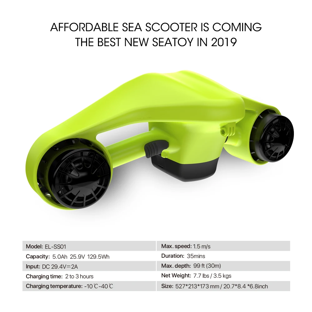 Asiwo Manta Underwater Scooter for adults Electric water aqua scooter fast for snorkeling view 3