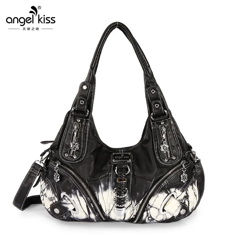 Angelkiss Women Handbags Shoulder Bag Top-handle Handbag Fashion Vintage Dumpling Pack Shoulder Bag Tote Bag Hobos Large Purse