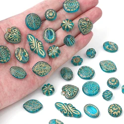 15-80pcs Acrylic Turquoise Baroque Loose Spacer Beads For DIY Earrings Bracelet Necklace Jewelry Making