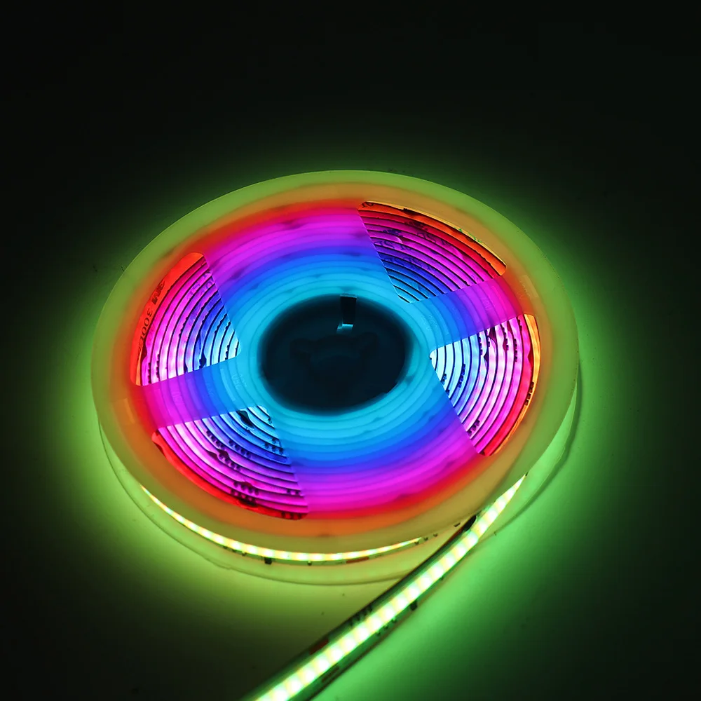 WS2811 Pixel SPI RGB COB LED Strip Light For Decor DC 12V/24V High Density Flexible Dream Colour Smart LED Tape Lights Ribbon