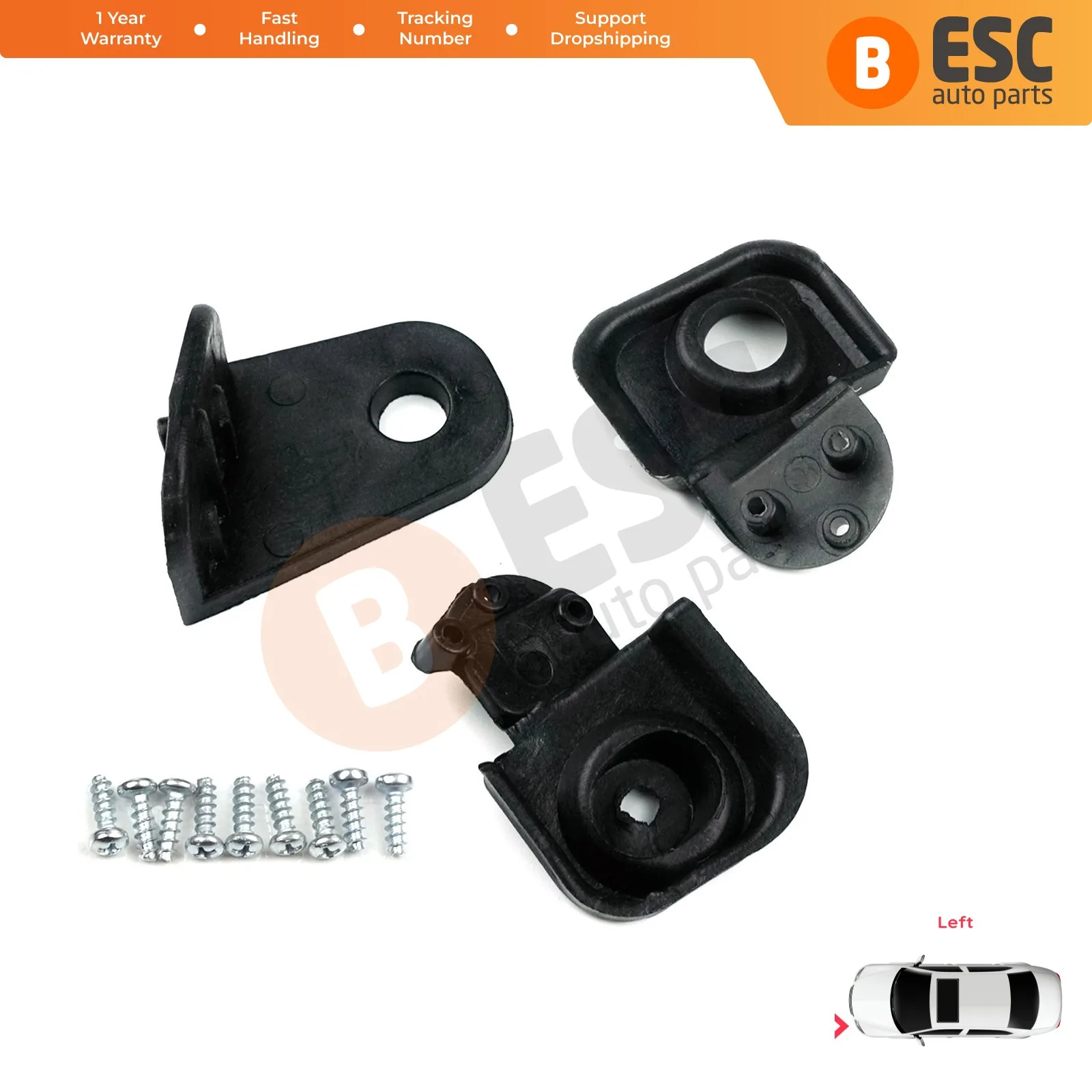 EHL8 Car Headlight Headlamp Housing Repair Mount Holder Bracket Tab Clips Kit Left Side for Fiat Doblo Box MPV 119 223 2005-2010