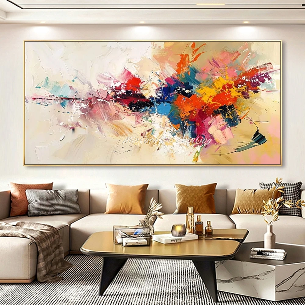 Mintura,100% Handpainted Color Abstract Oil Painting on Canvas ,Modern Home Decor,Large Texture Poster, Wall Art Picture,Artwork