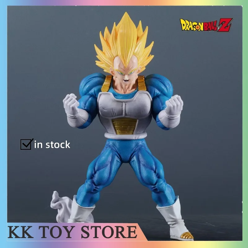 25cm Anime Dragon Ball Cultivation Muscle Vegeta Standing Hands on Model anime Statue Saiya Popular Toys Action Figures Gifts