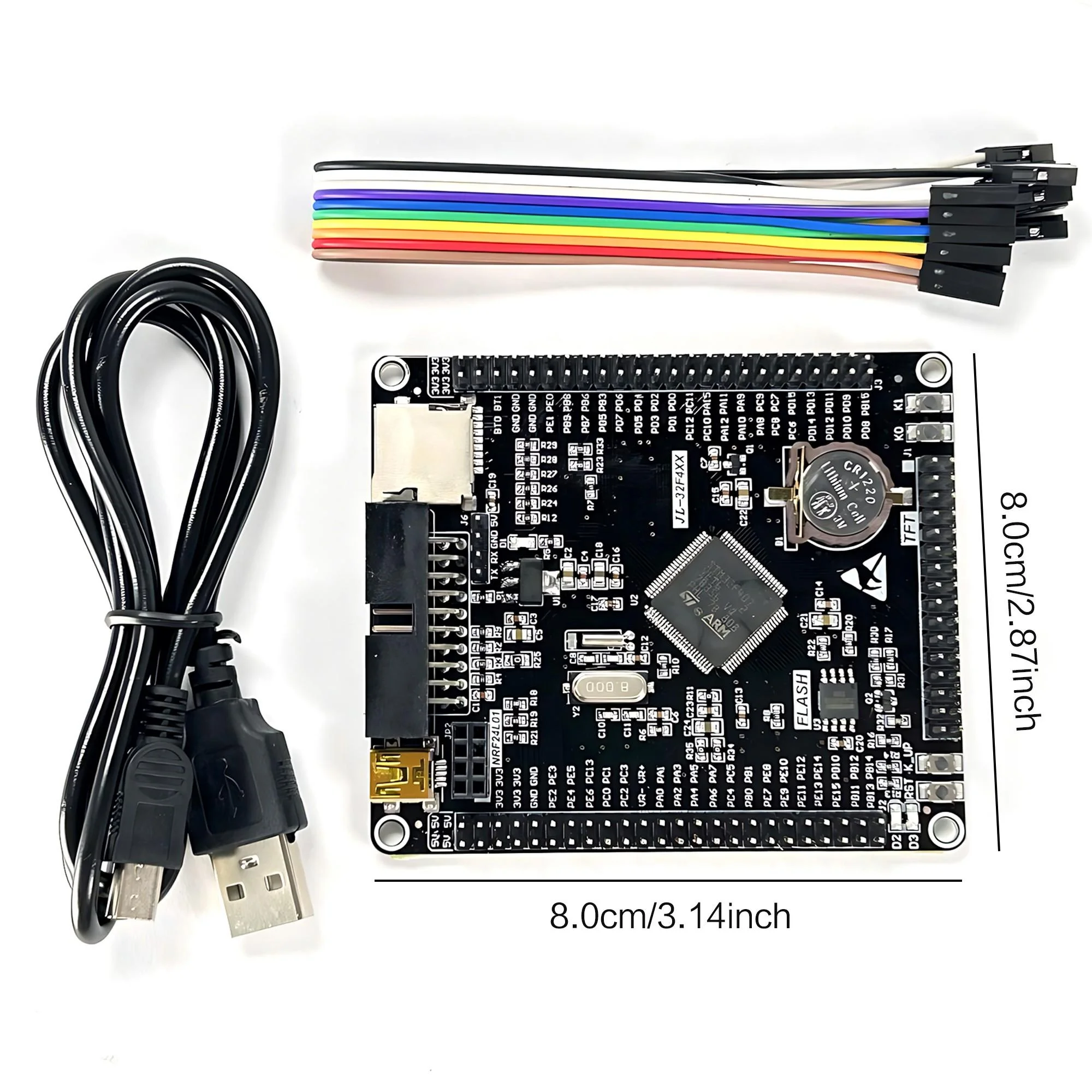 STM32F407VET6 مجلس التنمية STM32F4 32Bit M4 وحدة التعلم 1 8 فولت 3 6 فولت تيار مستمر مثالية لمشاريع شريحة واحدة