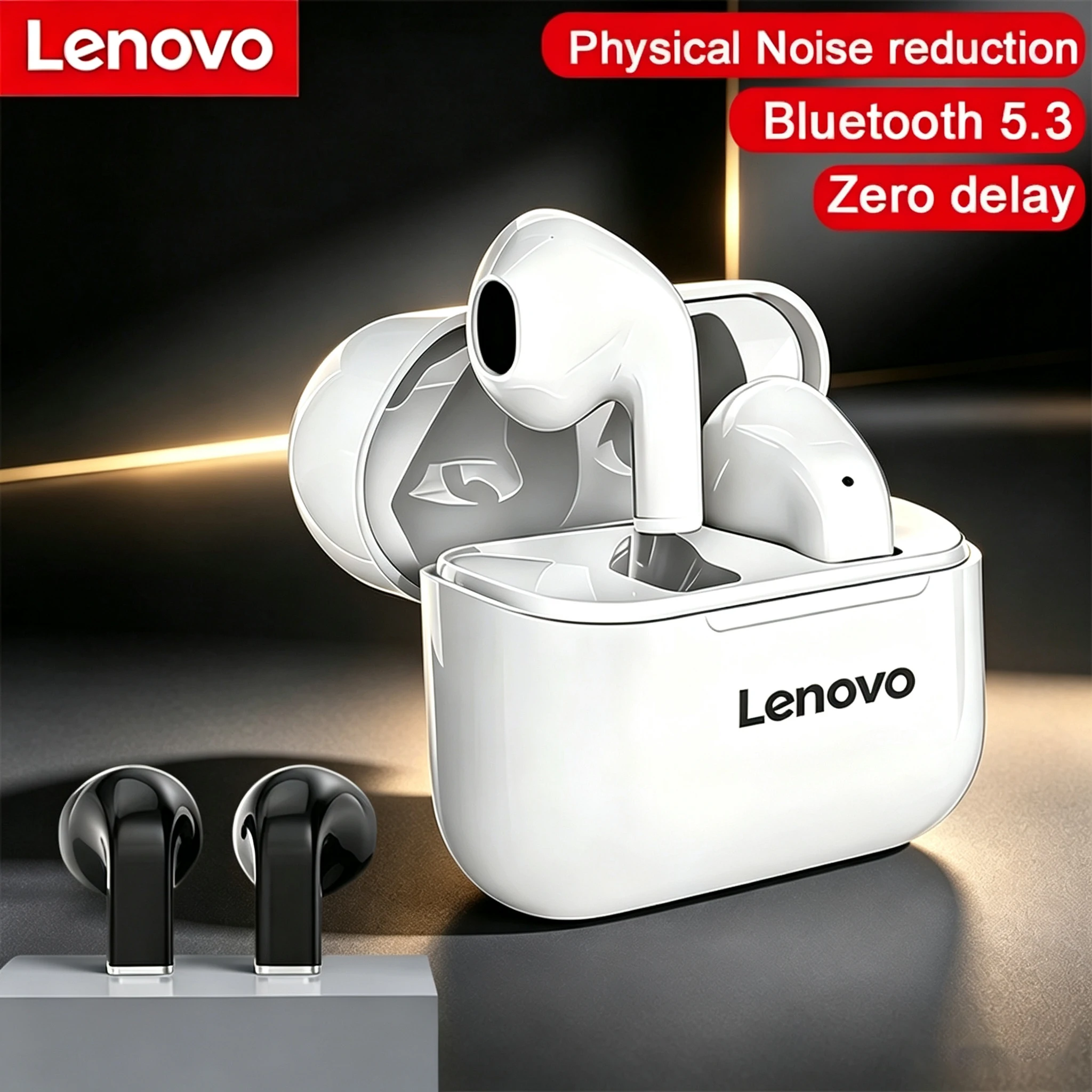 Słuchawki Lenovo Pro 5s Mini Przenośne Bezprzewodowe Słuchawki Bluetooth Redukcja Szumów i Długa Żywotność Baterii z Mikrofonem 2026