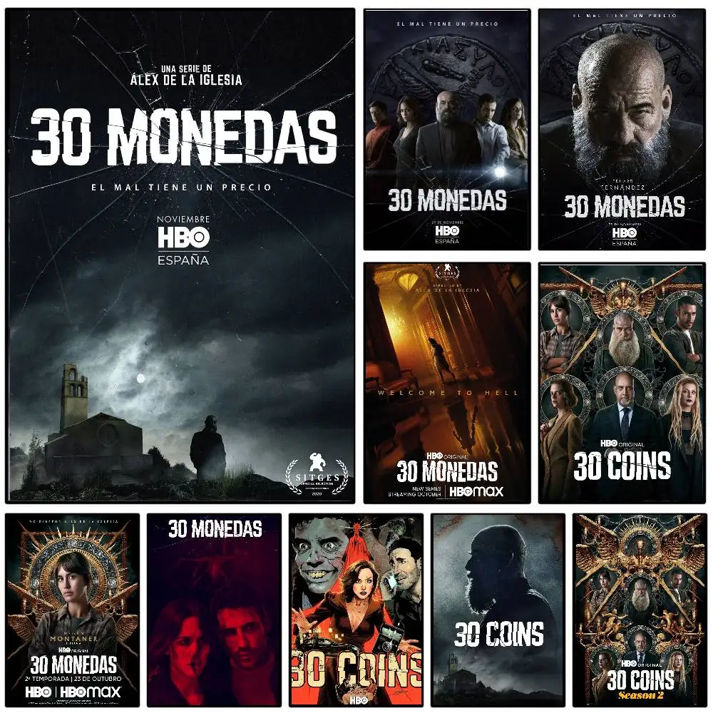 Thrilling And Suspenseful Plot 30 M-monedas Poster Art Sticky Wall Waterproof Home Living Room Bedroom Bar Aesthetic Decoration
