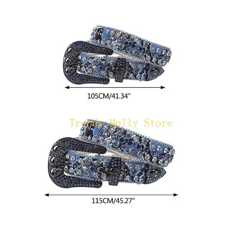 N5KB Bling Afinestone Rifs Jeans Gunef