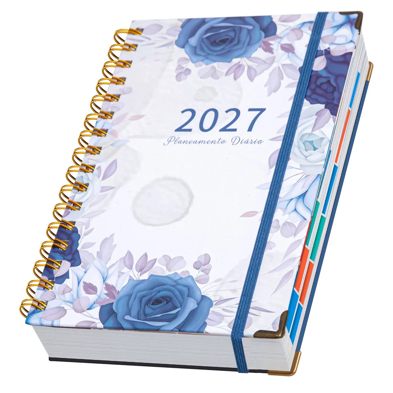 A5 Hardcover Planner 2027/Spiral Binding Daily Calendar Diary/Self-Discipline Check-In System, Goal Tracking & Time Management