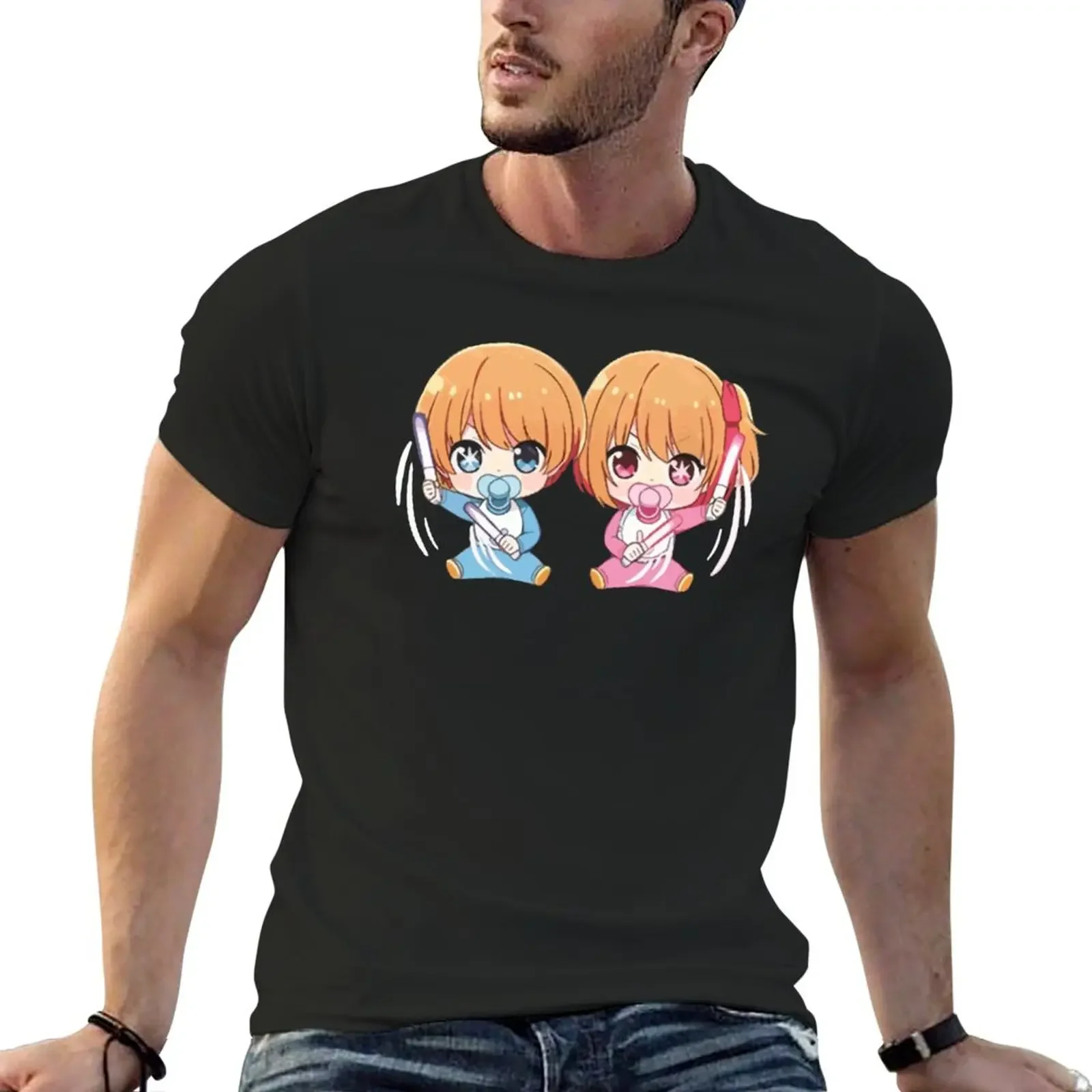 My Idols Child oshi no ko Chibi Baby Hoshino Ruby Aqua T-Shirt aesthetic clothes Men's t shirts