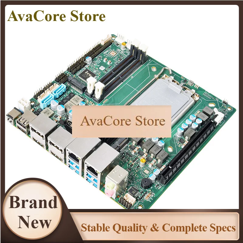 AvaCoreITX610B Motherboard Mini ITX Industrial Motherboard LGA1700 Q670 Chipset Support Intel 12th 13th Gen CPU Dual LAN DDR5