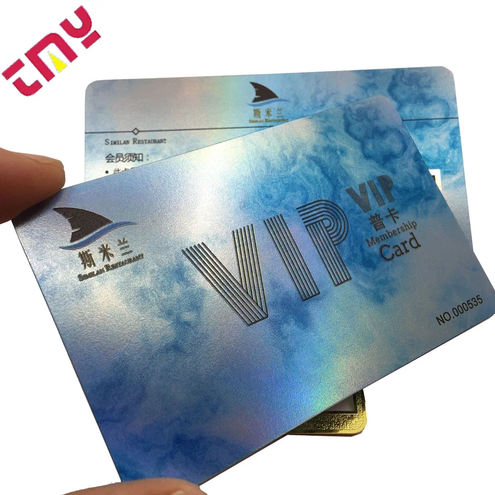 Biglietto da visita Holagram in plastica con incisione laser personalizzata in PVC con il tuo design
