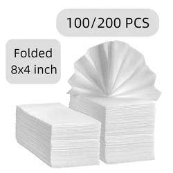 100-200PCS Disposable Paper Hand Towels Decorative Bathroom Hand Napkins Dust Free Napkins for Kitchen Wedding Party Events