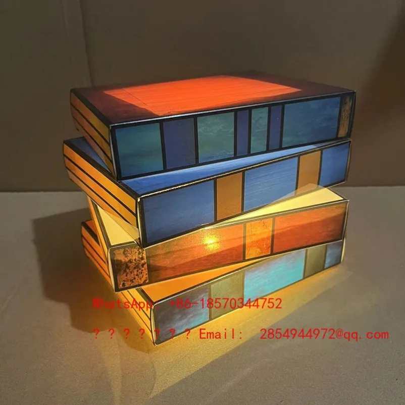 2026--colored-plastic-stacking-book-lamp-home-decoration