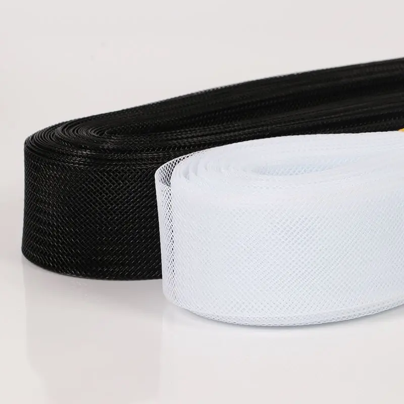 Weiche Polyester-Mesh-Band, glattes Crinolina-Flachband mit Crinolina-Stoff für Hüte/Bastelarbeiten/Kleidungszubehör – Detail 1