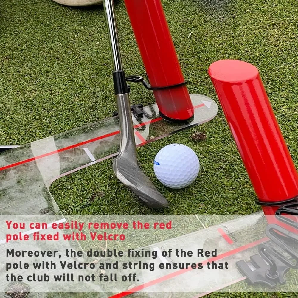 Golf Swing Training Aid Improve Your Swing Rotate and hit The Golf Ball to Practice Straight Fade and Draw line.