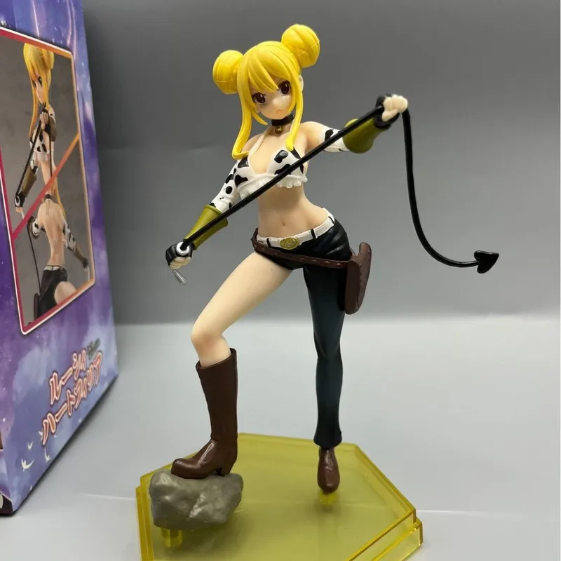 Figura de Anime de Lucy de Fairy Tail con Atuendo de Sirvienta, Modelo Coleccionable de PVC, Zodíaco Tauro Acuario, Adorno de Escritorio para Fans del Anime