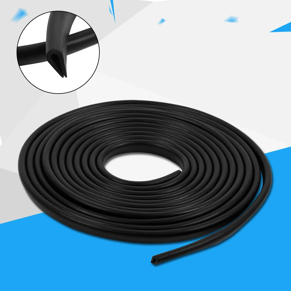 

300cm Black Moulding Trim Car Door Anti Scratch Protector Edge Guard Rubber Strips