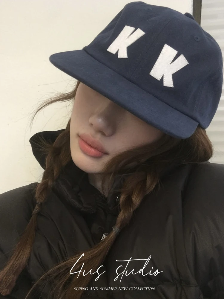 

Retro soft-brimmed cap women's spring summer sun protection hat men's baseball cap short-brimmed hat tide