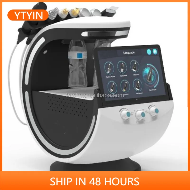 YTYINBlack الجليد الأزرق فقاعة صغيرة هاين للتنظيف العميق فراغ مزيل الرؤوس السوداء محلل تقشير أكوا