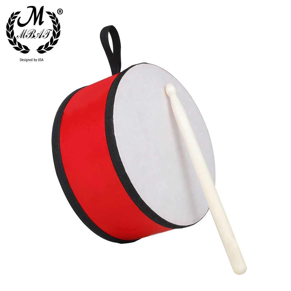 M MBAT Hand Drum Indian Style Double-sided Percussion Instrument Portable Kids Musical Gift Child  Educational Toy Tambourine