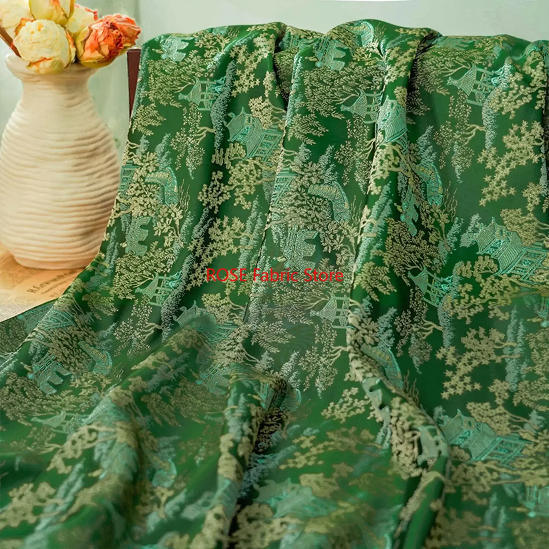 

1-метровая классическая парчовая жаккардовая ткань в китайском стиле, модное платье, жилет, декоративная швейная ткань Hanfu