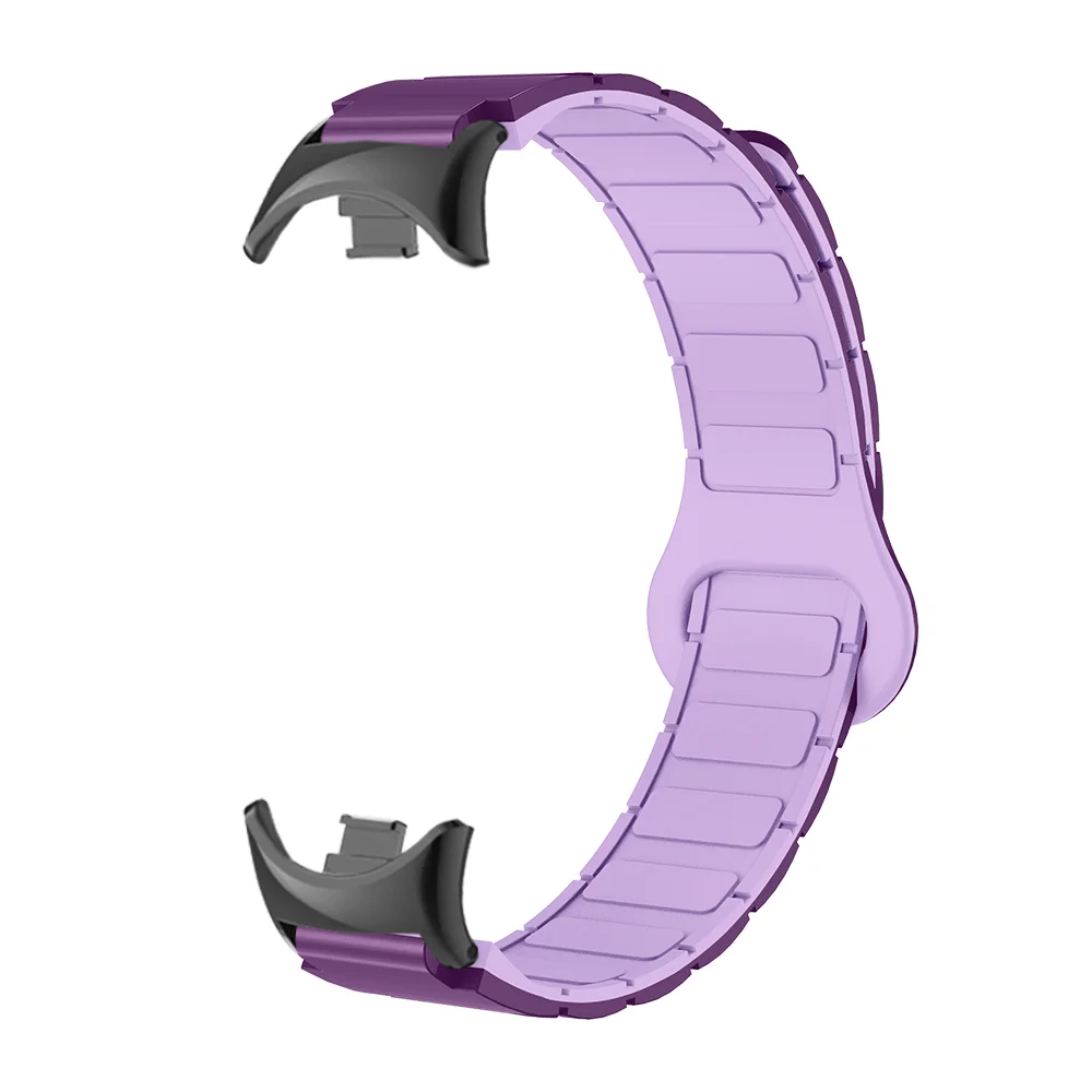 

12mm Magnetic Loop Strap For Xiaomi Band 8/8NFC/9/9NFC Armor Style Replacement Soft Lightweight Silicone Smart Band Men Women