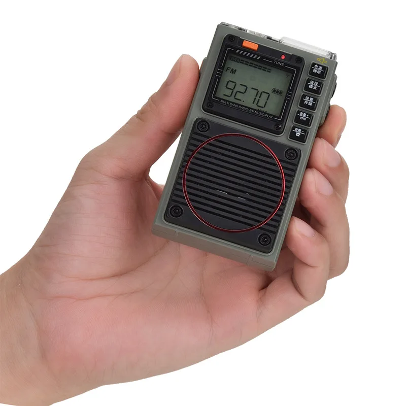 

High Performance Full Band Portable Bluetooth Card SOS Early Warning LED Lighting Radio