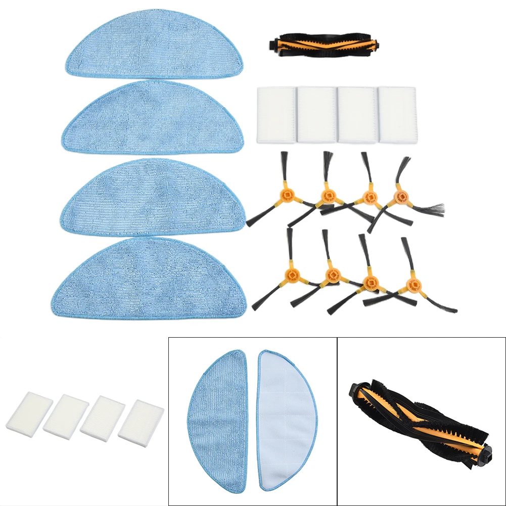 Central Brush Mop Cloth Filter Kit For Kabum Smart 700 / 500 Robot Vacuum Cleaner Replacement Set