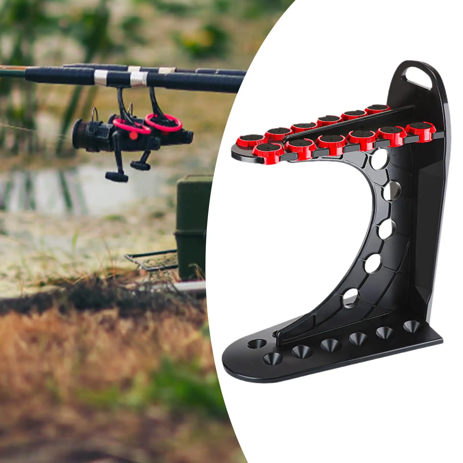 

Rod Rack Stand Vertical Portable Rod Rack Holder for Garage Outdoor Basement