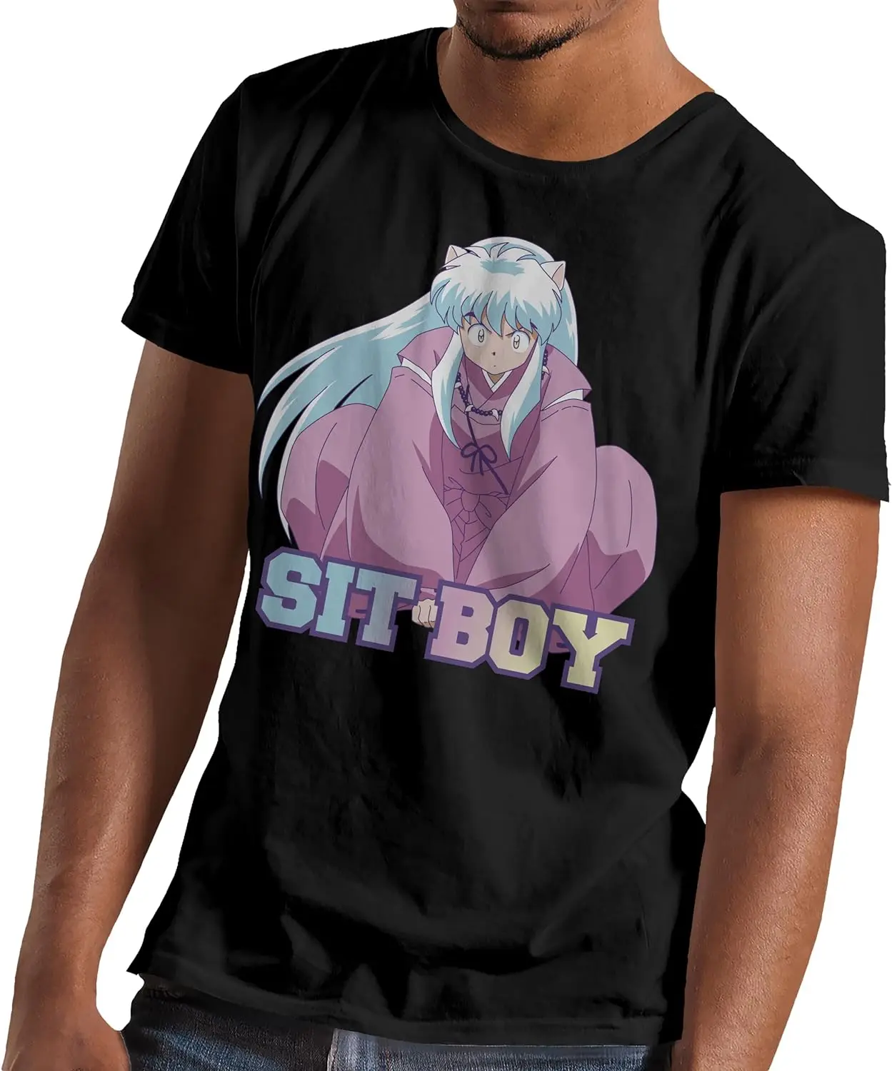 

INUYASHA Demon Dog Sit Boy Men's and Women's Short Sleeve Tshirt