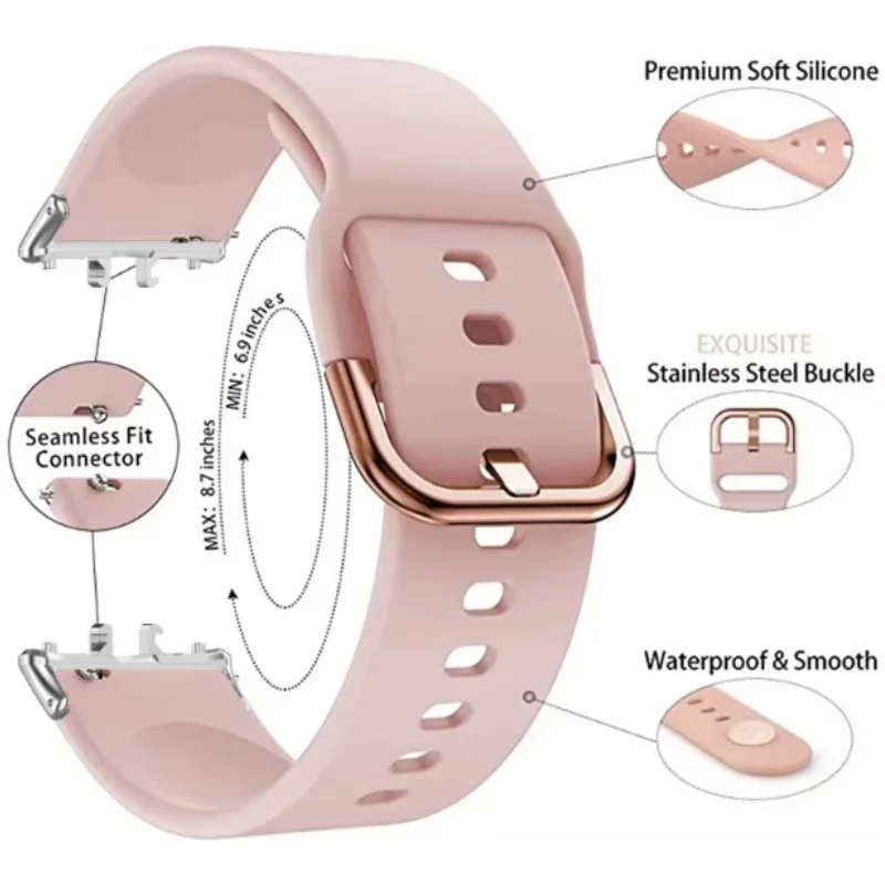 삼성 갤럭시 핏 3 용 실리콘 스포츠 스트랩, 통기성 손목 밴드, 교체 팔찌 액세서리