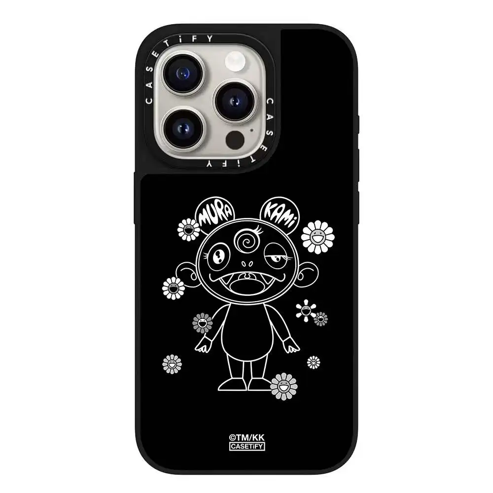 حافظة هاتف MINISO Anime Character Mirror لهاتف iPhone 16 Pro Max/15 Plus، مناسبة لهاتف iPhone 14 و13