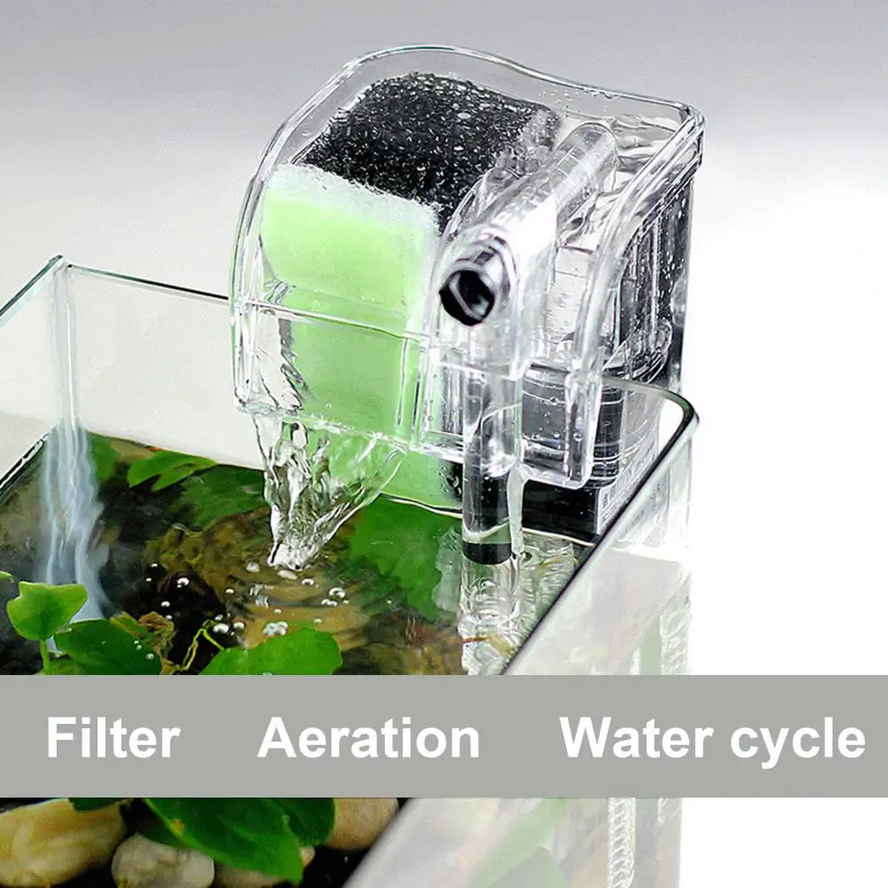 Fish Tank Accessories Water Circulation Pump 3-in-1 Aquarium Filter Oxygen Supply Plastic Purifier Fish Tank White Device For