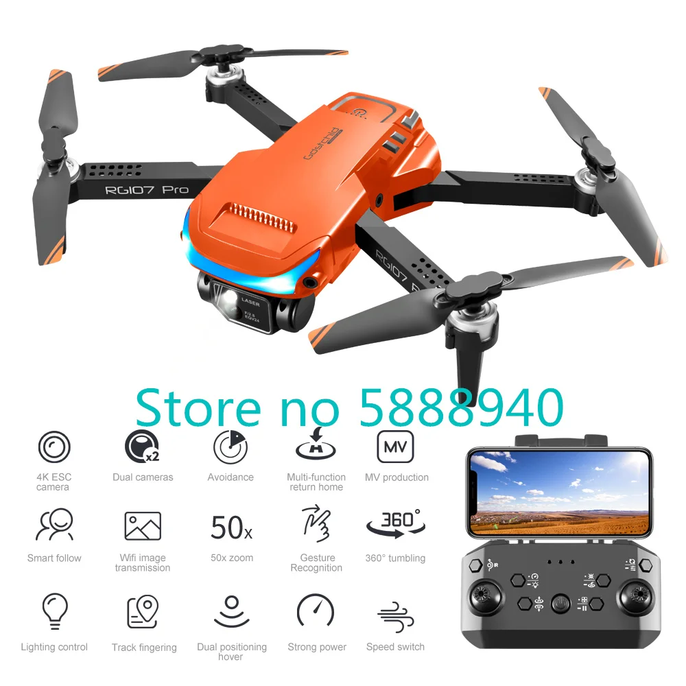 Mini 3-Way Obstacle Avoidance Drone RC Helicopter 4K Dual HD Camera Option Flow Professional Foldable Quadcopter Boy Gift RC Toy