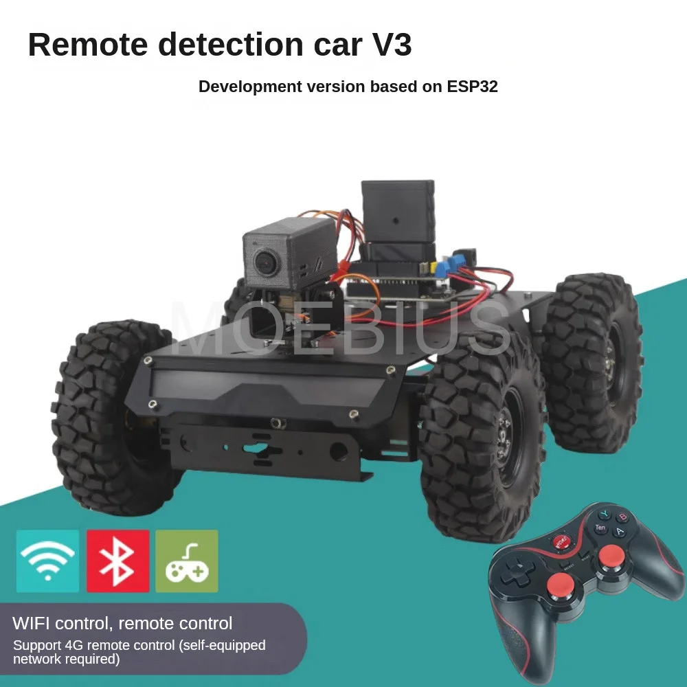 4G Wireless WiFi Video RC 4WD Robot Car Off-Road Obstacle Avoidance Remote Inspection Car