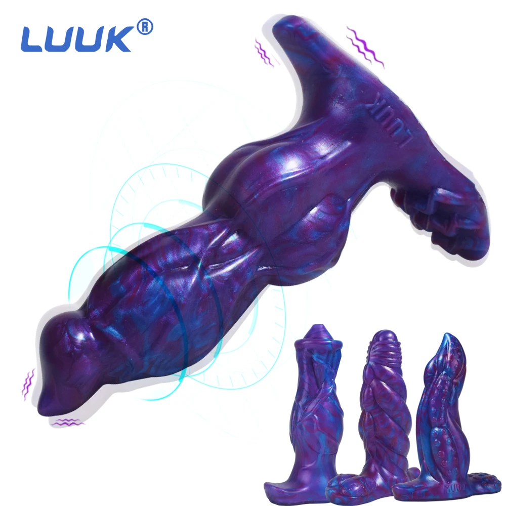 LUUK Wireless Remote Vibrator Wearable Monster Dildo Prostate Massager Masturbator Vibrating Butt Plug for Women Couple Sex Toys