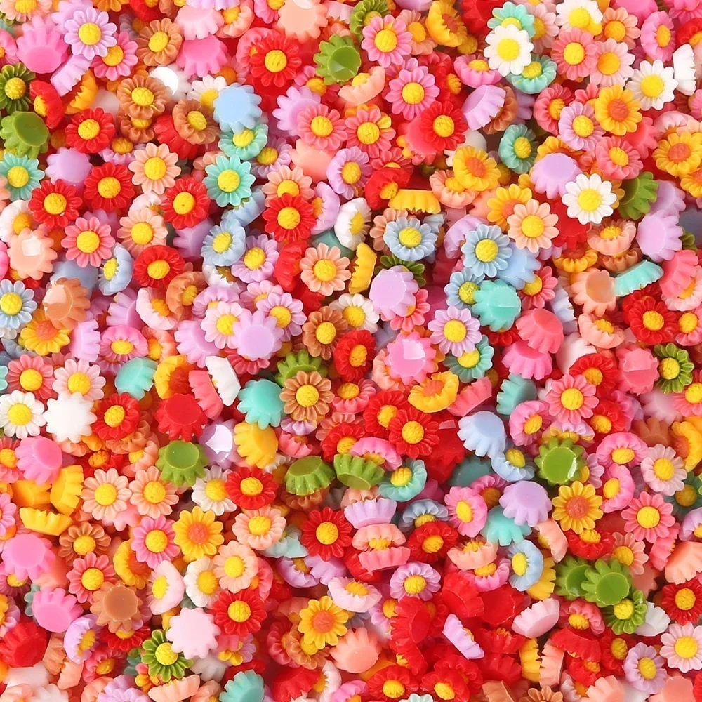 100 sztuk DIY zawieszki do paznokci akcesoria zdobienie paznokci luksusowe dekoracje dostarcza części 3D mieszane żywica pięciopłatkowy kwiat róża — zdjęcie 4