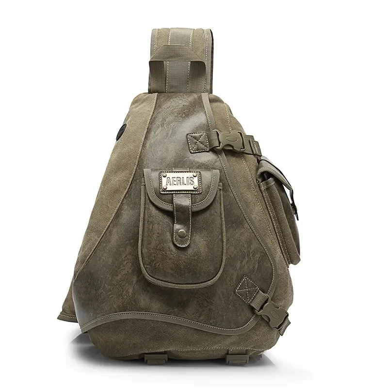 

new men should bag canvas chest Waterproof high quality casual travel messenger crossbody for