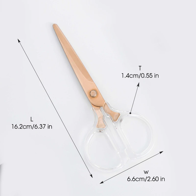 Acrylic Scissors Transparent Handle Color Gradient Sharp Stainless Steel Kitchen,Office Stationery,Paper Cut Pruning Sewing