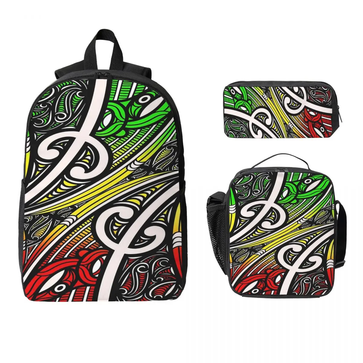 

TNT - Рюкзак Rasta Design Студенческая сумка для книг для мальчиков и девочек Школьная сумка для ноутбука Сумки на плечо 3 шт. Изолированная сумка для обеда Пенал