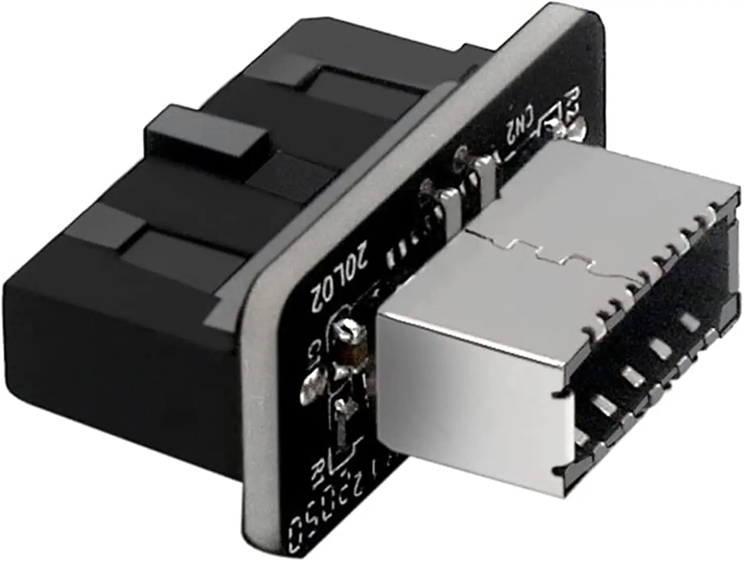 USB 3.0 19/20Pin to Type E Adapter, Type-E Female to 19-Pin Male, USB 3.1 Type C Front Panel Header Converter for Motherboard view 3