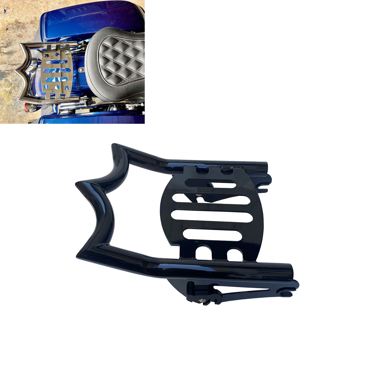 

Detachables Luggage Rack For Harley Touring Street Glide Road King Road Glide Electra Glide 2009-Later