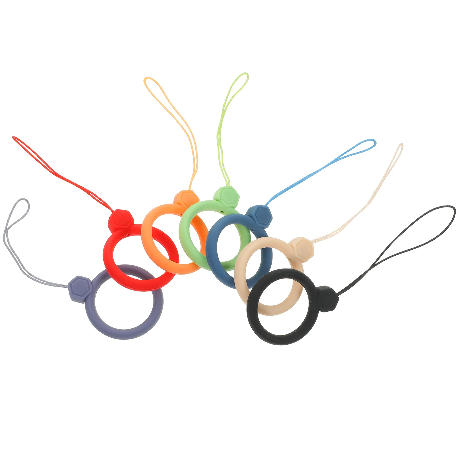 

9 Pcs Lanyard -lost Keychain Silicone Strap Straps Hanging Rope