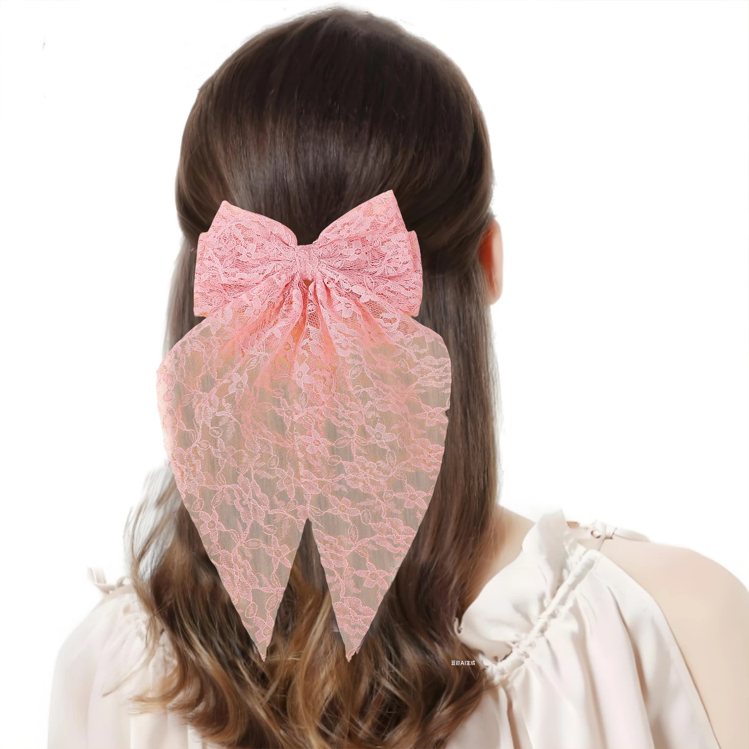 3 قطعة مقاطع الشعر الدانتيل النساء الحلو مقاطع الشعر الكبيرة للفتيات ذيل حصان حامل دبابيس الشعر المشابك إكسسوارات الشعر للفتيات #5