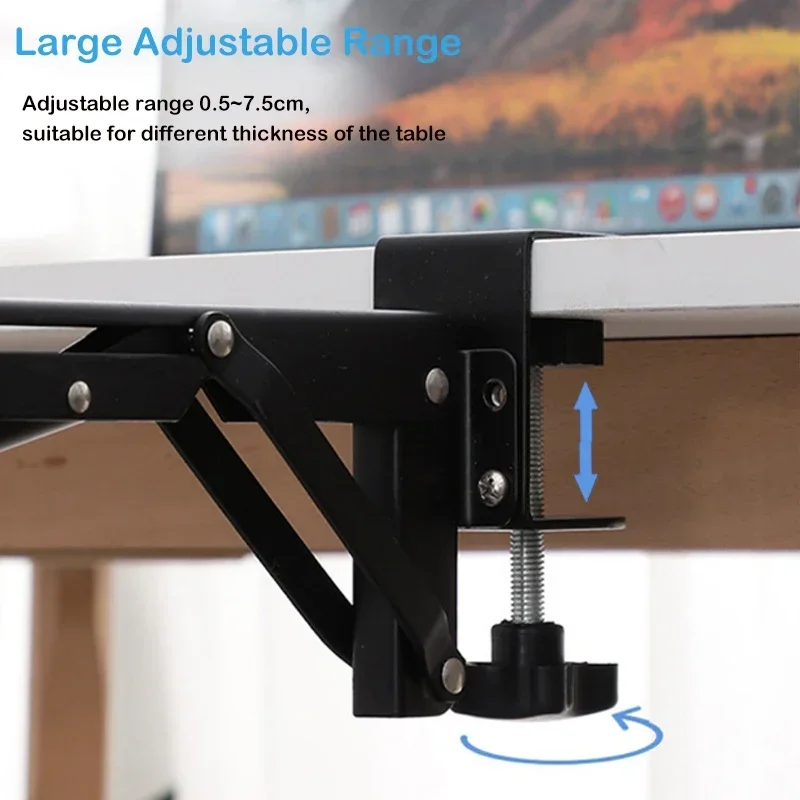 

Desk Extension Stand Extend Tool Keyboard Tray Clips Mouse Pads Ergonomic DIY Height Adjust Sturdy Under Desk For Laptop Parts