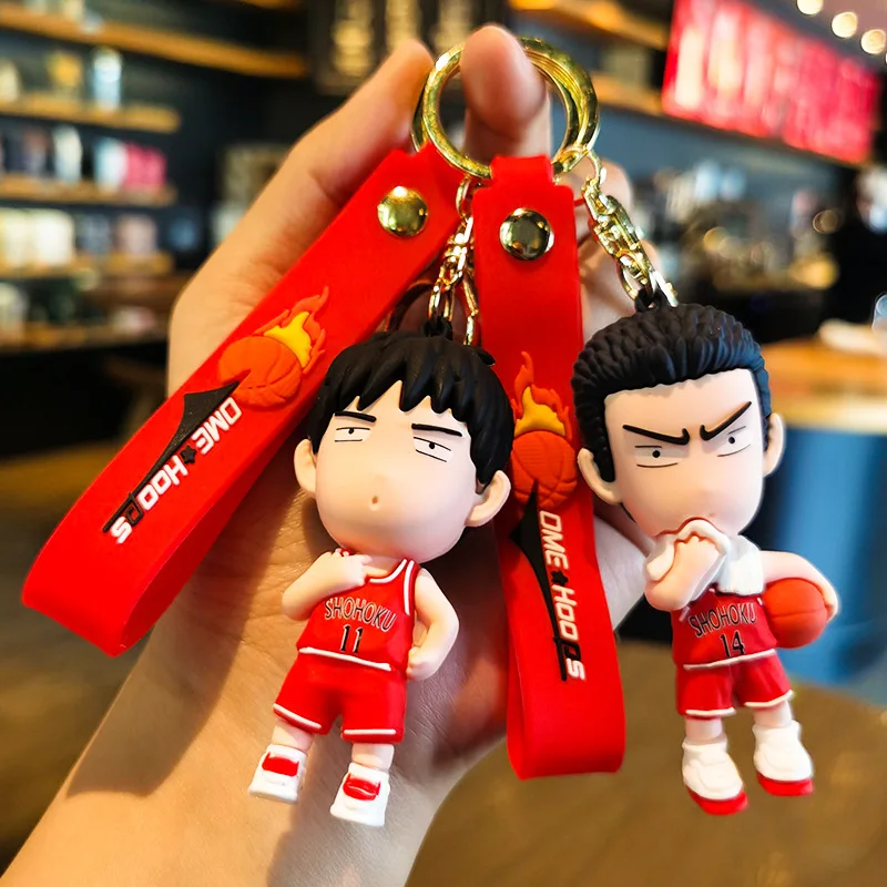 Hot Selling Items SLAM DUNK Series PVC Doll Cars Keychain Pendant for Men and Women's Universal Decorative Products Accessory